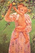 Mary Cassatt Baby Reaching for an Apple oil on canvas